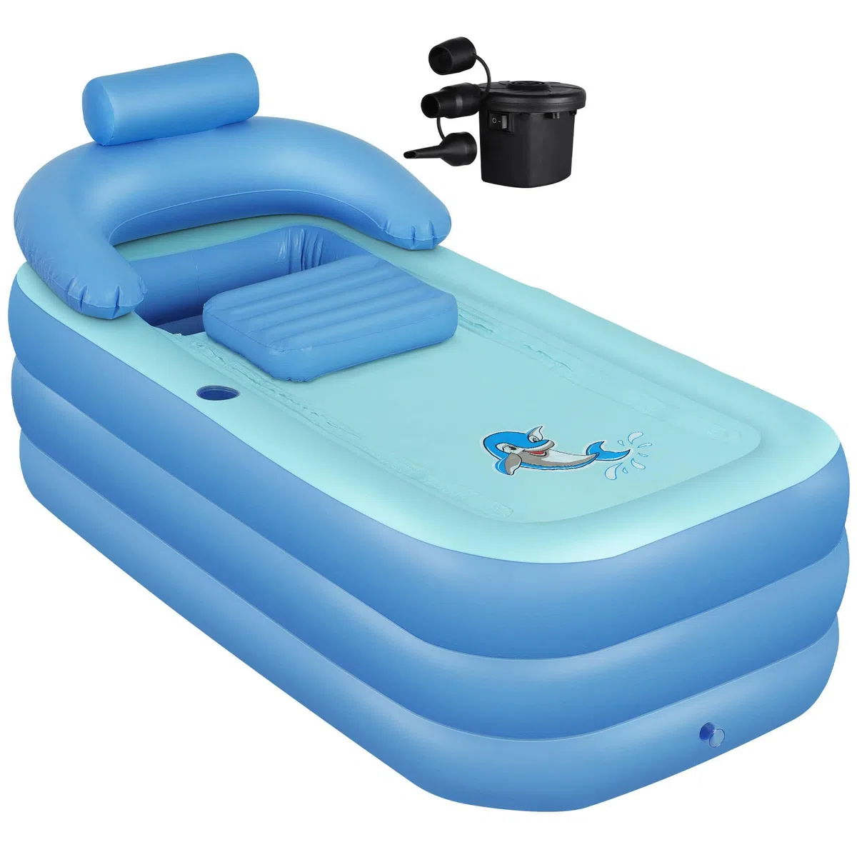 NArra Vasca da Bagno Gonfiabile per Adulti, Pieghevole in Plastica per Doccia, Portatile Autoportante, Interna ed Esterna, Facile da Gonfiare Con Pompa