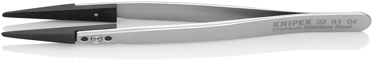 KNIPEX Pinzetta con punte intercambiabili ESD opacizzate 130 mm, 92 81 04