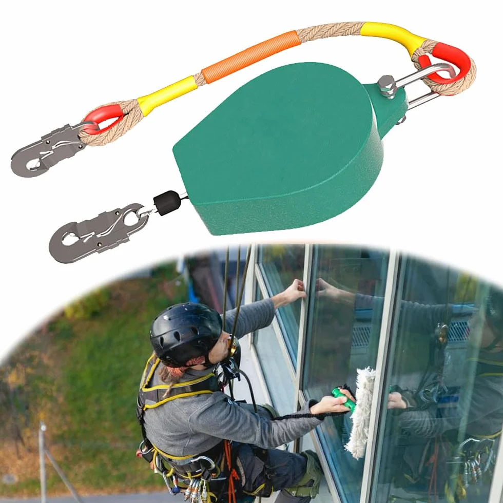 Dispositivo Anticaduta Retrattile 10m, Anticaduta a Richiamo Automatico, Dispositivo di Sicurezza Dell'altezza, per Ponteggi e Tetti, Carico Massimo 150 kg