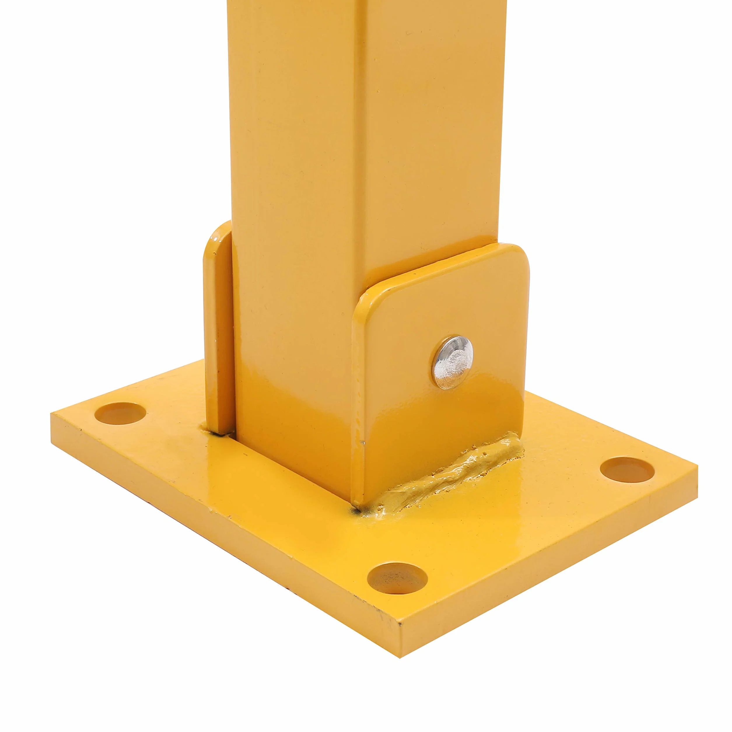 KATSU Barriera Parcheggio Auto Dissuasore Posta Pieghevole Palo di Barriera di Blocco del Parcheggio per Auto, Giallo e Rosso, Chiusura superiore, 70cm Altezza