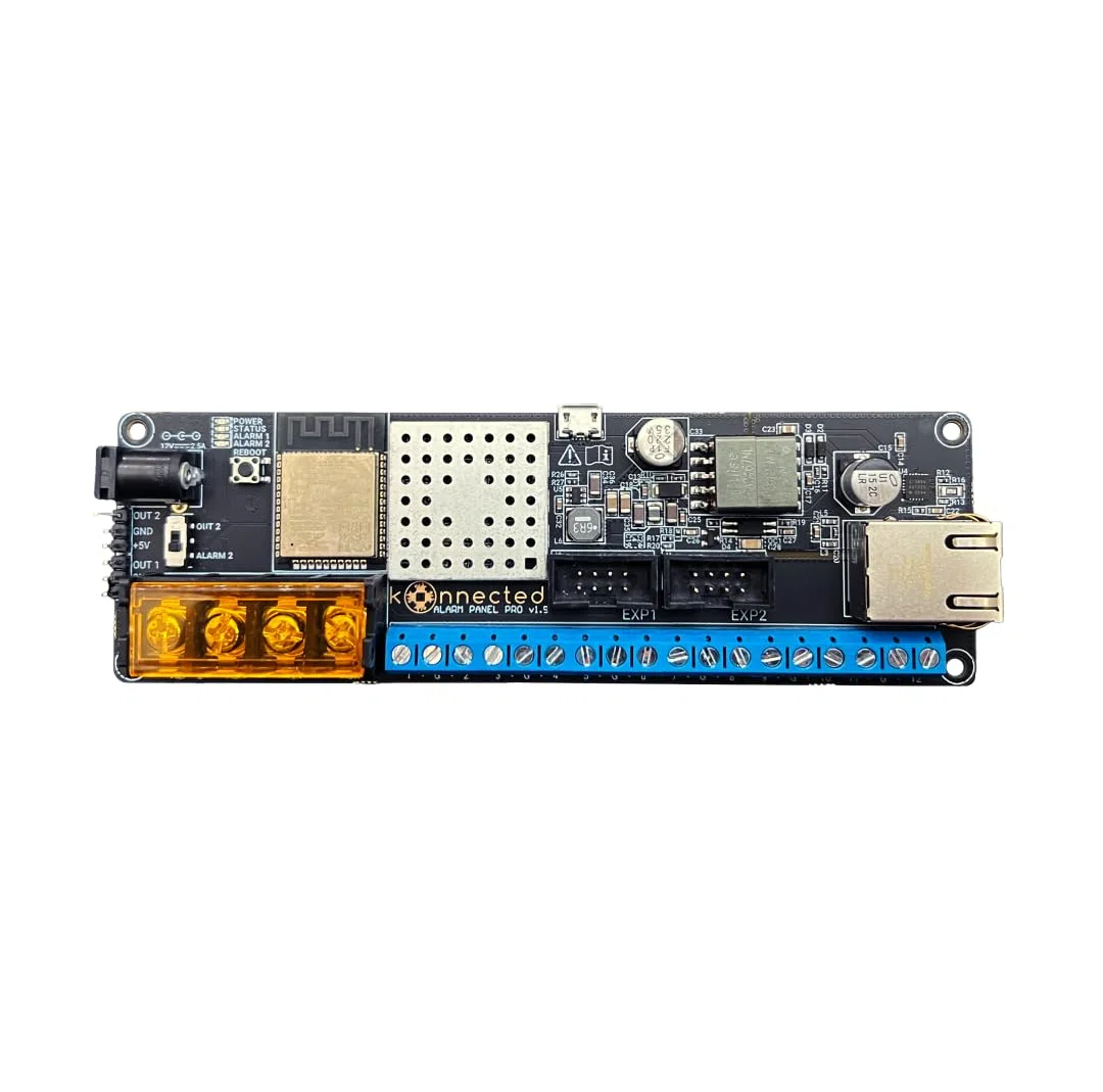 Konnected Alarm Panel Pro - Pannello di allarme cablato a 12 zone, per rendere intelligente qualsiasi sistema di allarme con SmartThings, Home Assistant, Hubitat, Alexa - Ethernet/PoE/WiFi