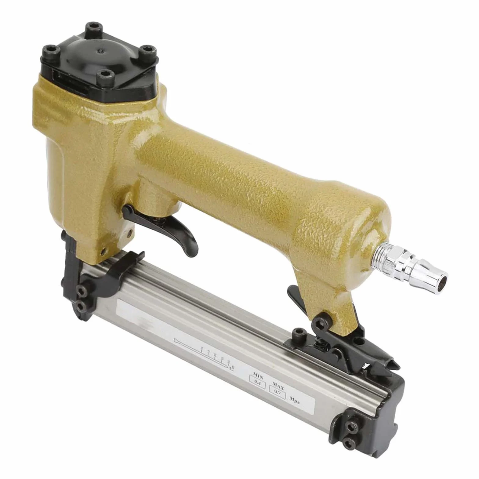 Ausla Chiodatrice Pneumatica Professionale, 10-25 mm, Capacità 100 Chiodi, per Armadietti e Giunzioni in Legno, Utensile ad Aria Compressa per Finiture