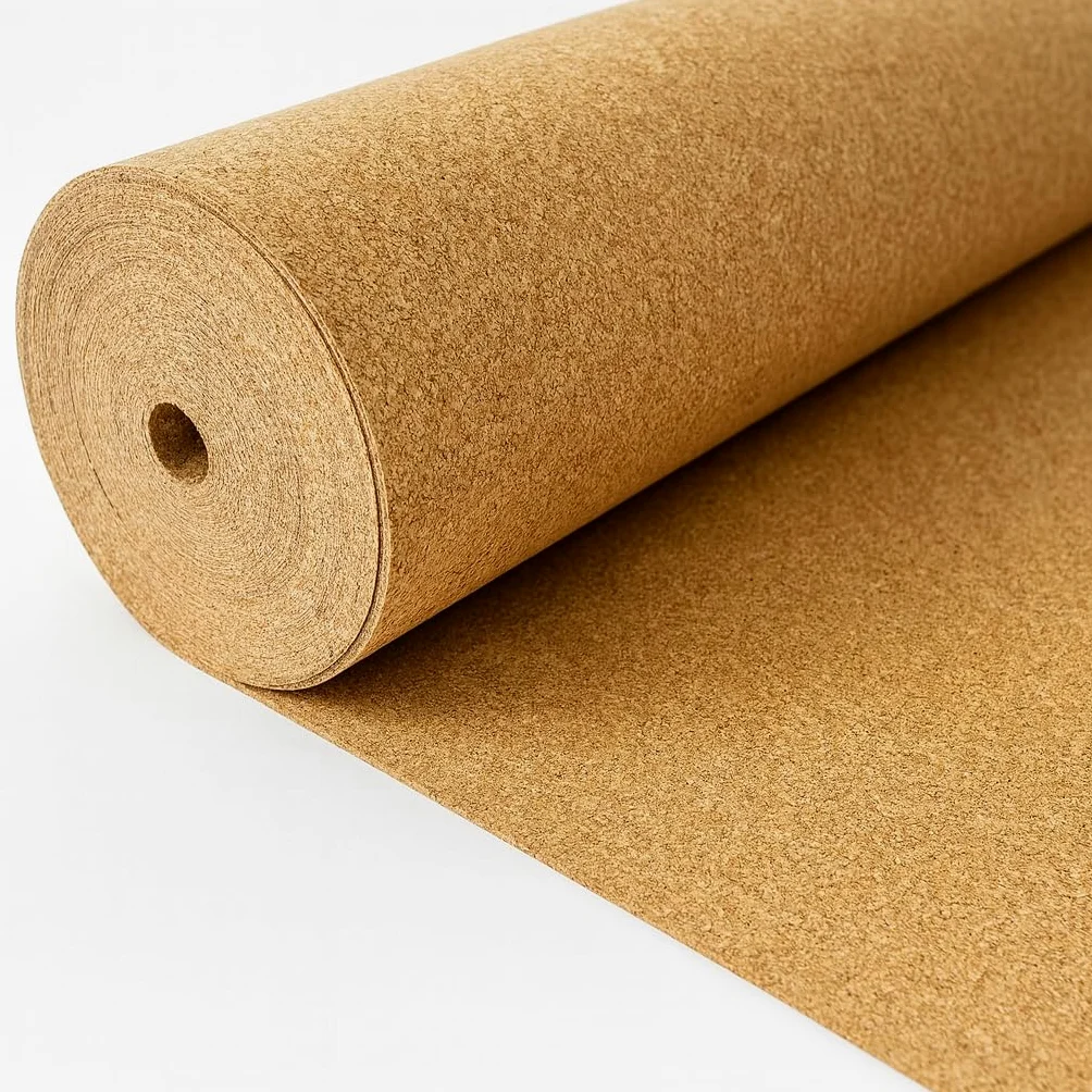 Rotolo di Sughero Supercompresso Spessore 3 mm. Rivestimento Muro Parete Fredda Tappetino Sotto Pavimento Parquet Bacheca (5 Mq)