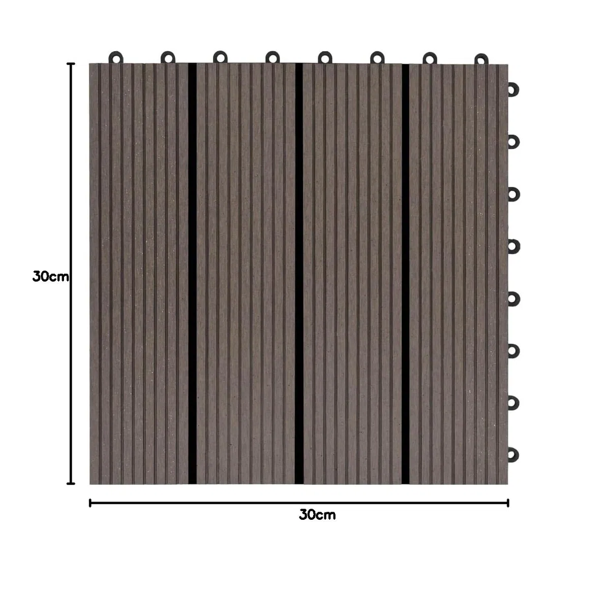 vidaXL 11 Piastrelle per Terrazza WPC Marrone Scuro Pavimento Patio