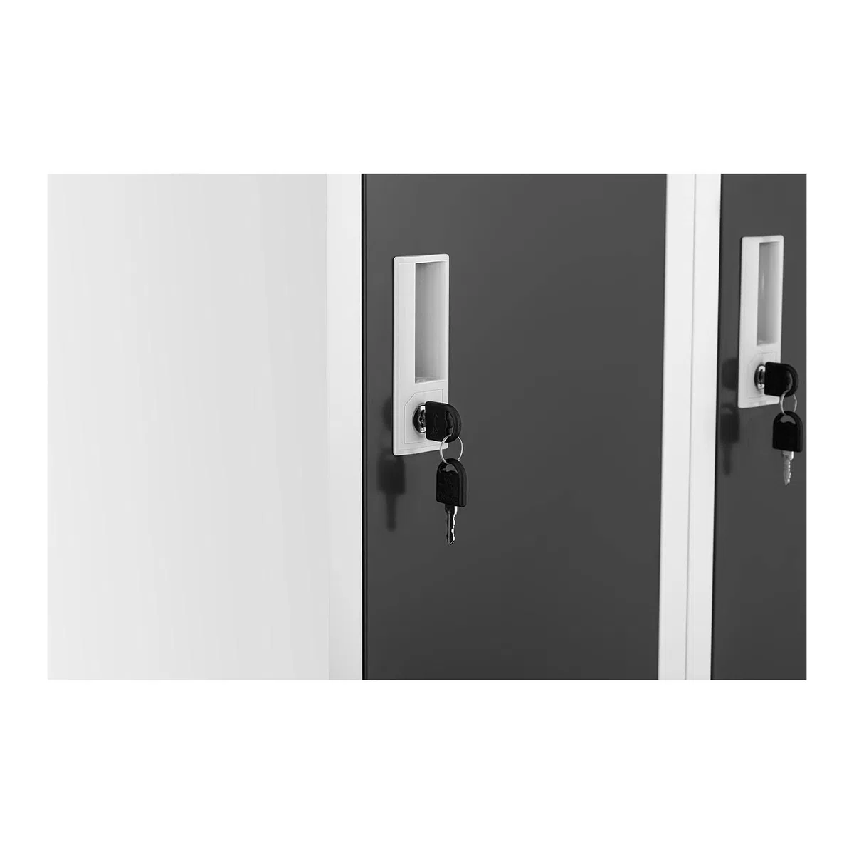 Fromm & Starck Armadietto Guardaroba In Metallo Ufficio Per Spogliatoio STAR_MCAB_15 (6 scomparti, 200 kg, Grigio)