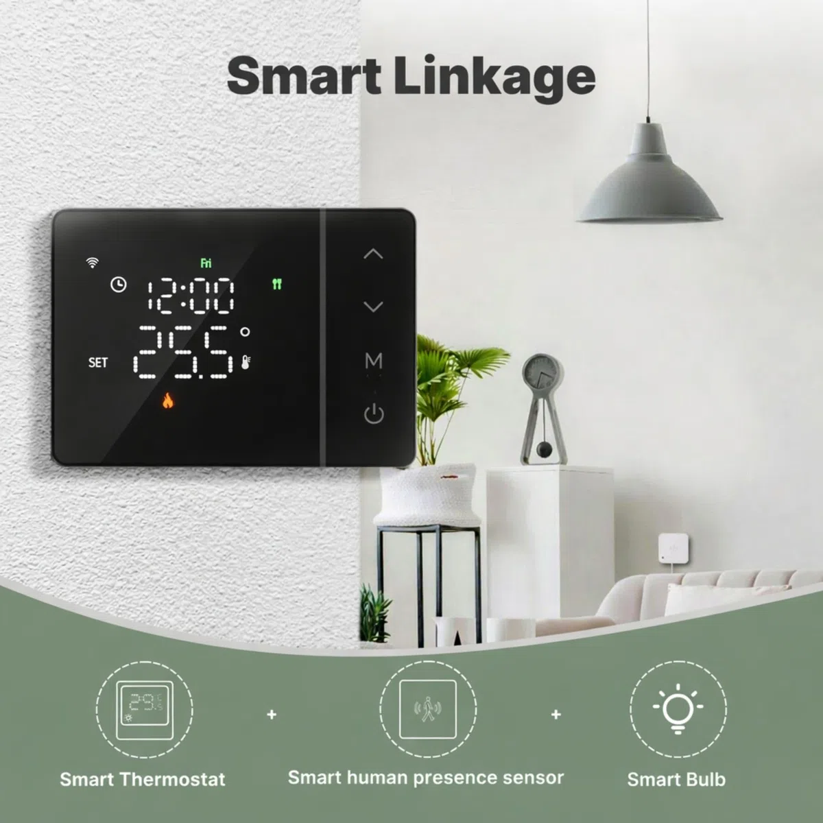 Termostato WiFi 503 a Batteria Nero, Per Caldaia a Gas, Montaggio Parete o Da Incasso Scatola 502 e 503, Programmazione Settimanale, Display Touch 120X86mm, Controllo APP e Manuale