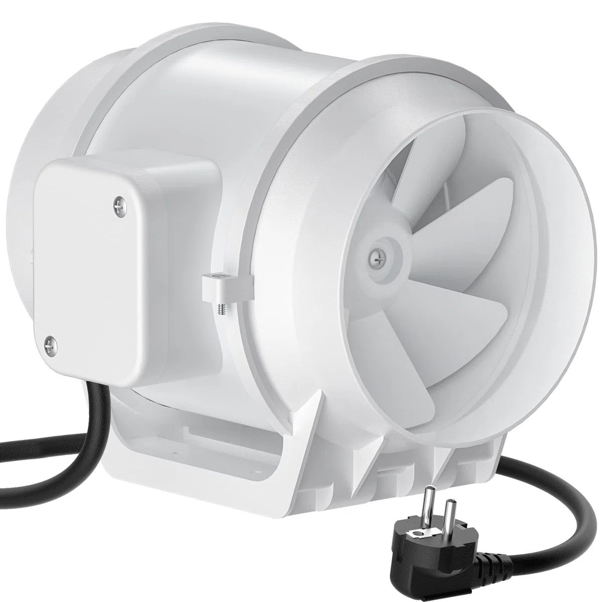 HG Power Ventola di Aspirazione 125mm Estrattore Ventilatore in Linea Ventilazione e Scarico Interni per Tende Idroponiche, Bagno, Garage, Laser 3D Estenuante