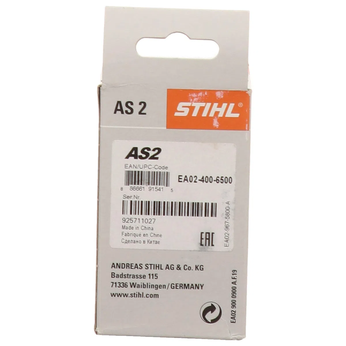 STIHL - Batteria AS 2 ORIGINALE - Compatibile con tutti i prodotti da 10,8 V del sistema AS di STIHL come GTA, HSA, ASA, FSA, SEA, KOA, BGA, RCA
