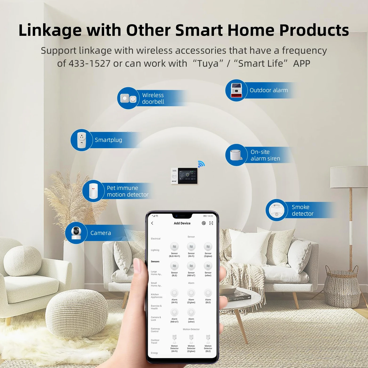 XNY 4.3'' Schermo Tattile Completo Allarme Casa Senza Fili con Telecamera, Allarme Casa 4G/WiFi, Antifurto Casa Wireless con APP, Sirena Esterna, Sensore di movimento, Sensore Porta, Telecomando