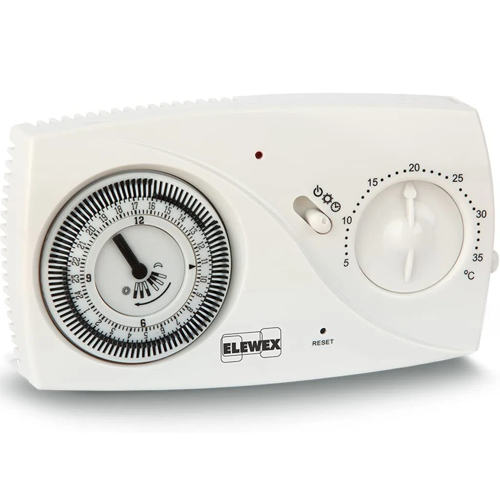 VEMER VE618500 CM100 - Cronotermostato da Parete a Cavalieri per Caldaia, Programmazione Giornaliera, Alimentazione a Batterie, Bianco