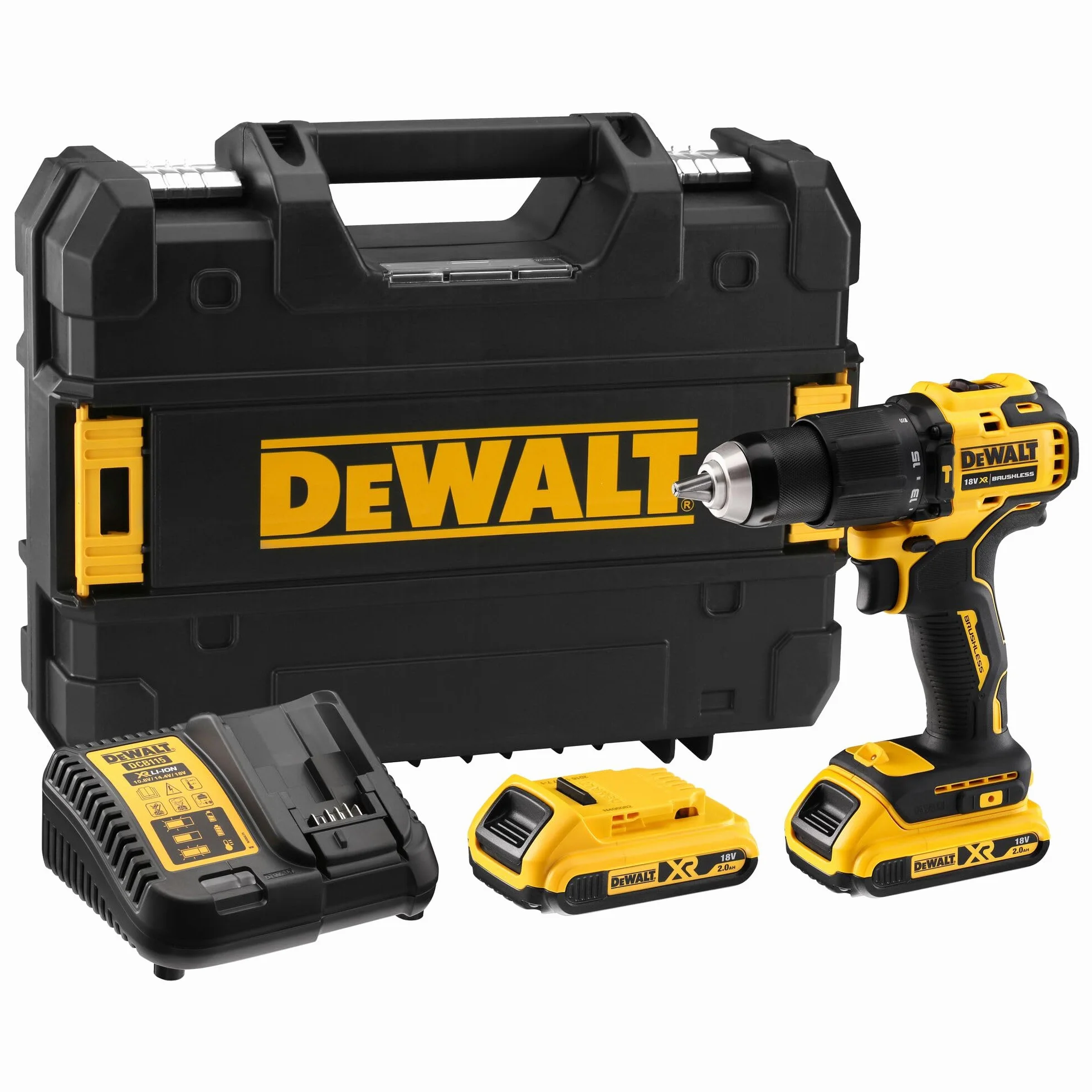 DEWALT DCD709D2T-QW Avvitatore a batteria con batteria con ricaricatore Motore senza spazzole
