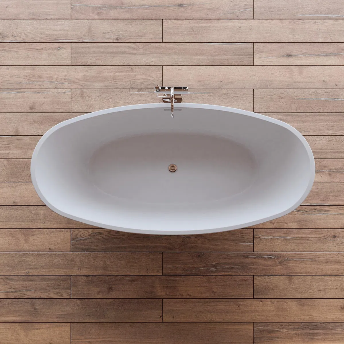 SPALINA NEROON 2.0 Grigia, Vasca freestanding Ovale L 170 x l 80 cm