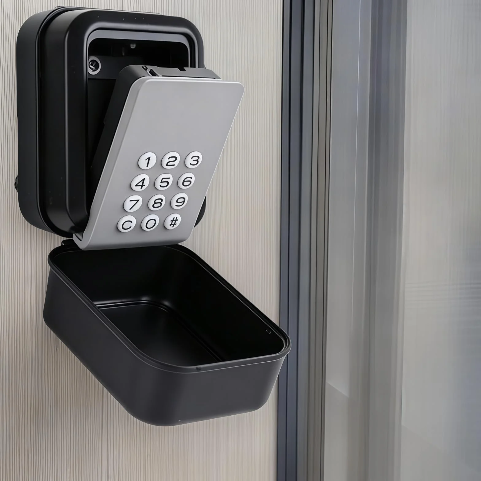 Cassaforte elettronica intelligente per chiavi, cassetta portachiavi da parete con serratura a 12 cifre, serratura Bluetooth o a combinazione, copertura impermeabile per Airbnb, casa, garage