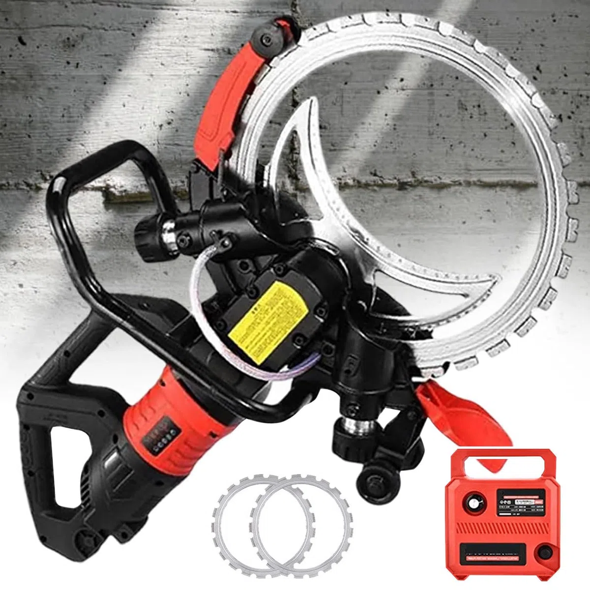 16″ Sega Elettrica Toroidale per Calcestruzzo, Soppressione Della Polvere Alimentata Ad Acqua, 9500W Sega per Taglio Calcestruzzo, Sega Ad Anello per Calcestruzzo, Per Granito Pietra,Brushless