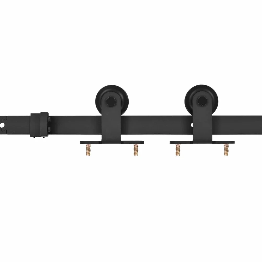 vidaXL Kit di Binari per Porte Scorrevoli 200 cm Acciaio Nero