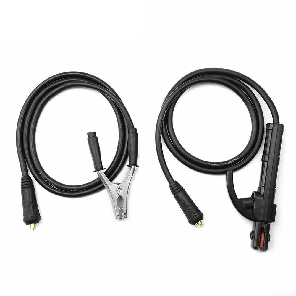 Cavo saldatore con morsetto di massa da 300 A, materiale rame+ABS, per saldatrice ad arco MMA (5 m)