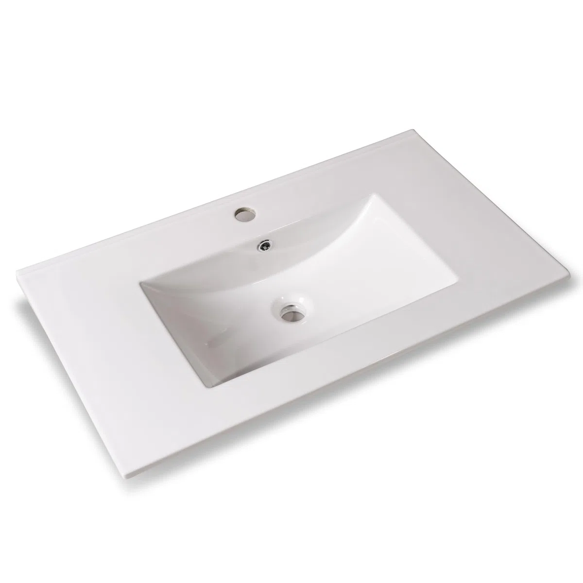 NORBE Lavabo ad Incasso (80x46 cm) in Ceramica | Lavandino Design Moderno vasca Tonda | Finitura Bianco Lucido | Lavamani senza Piletta | Bacinella Sanitari Bagno (80x46 cm)