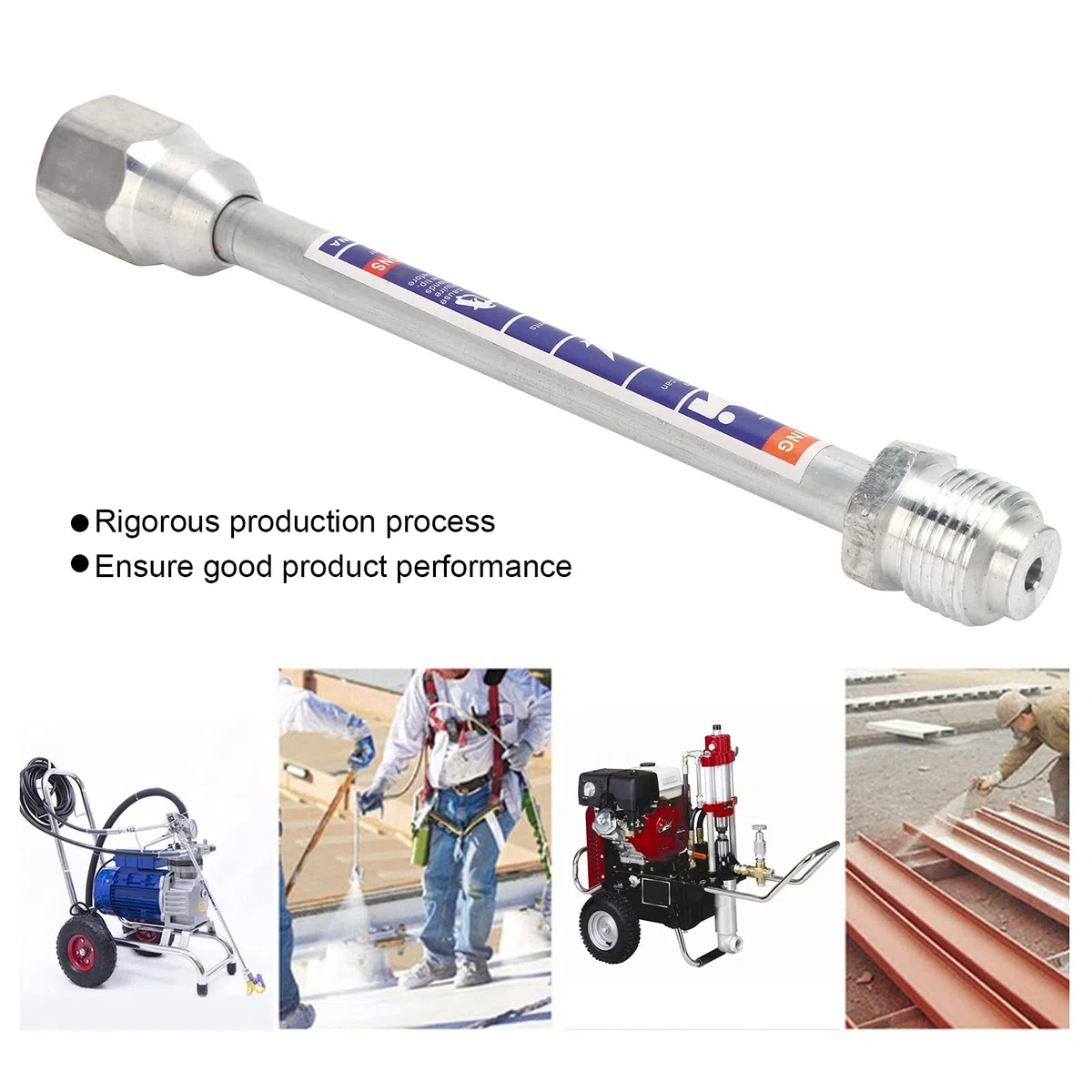 Asta di Prolunga Per Spruzzatore Airless, Asta di Prolunga Per Spruzzatore Asta Universale Per Pistola a Spruzzo Per Vernice Attrezzo Manuale Forniture Hardware Per Pistola a Spruzzo(50cm)