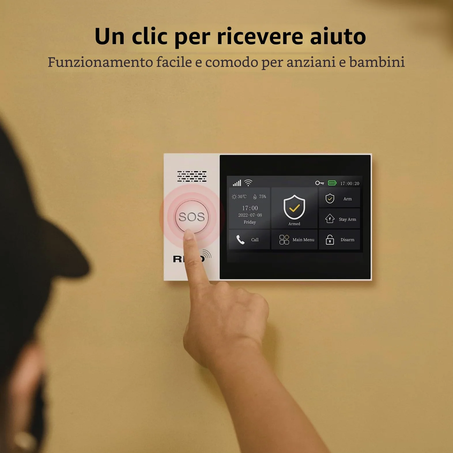 XNY 4.3'' Schermo Tattile Completo Allarme Casa Senza Fili con Telecamera, Allarme Casa 4G/WiFi, Antifurto Casa Wireless con APP, Sirena Esterna, Sensore di movimento, Sensore Porta, Telecomando