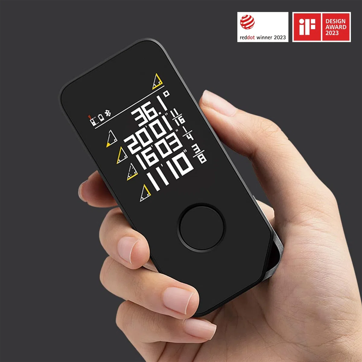 HOTO Misuratore di Distanza Laser Pro con Bluetooth, Misurazione in Tempo Reale, USB-C, 5 Modalità, Schermo a Colori LED, 850 mAh, 0.05-50 m, Unità M/Ft/in, Strumento Telemetro ad Alta Precisione