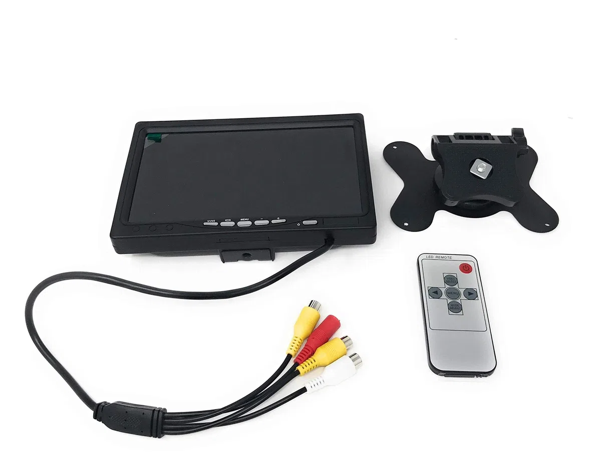 Monitor TV LCD digitale 7 pollici TFT Videosorveglianza AV VGA 2 canali HDMI