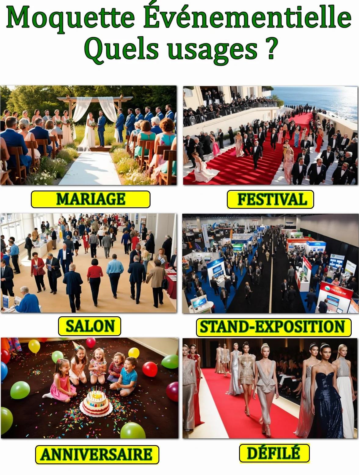 MadeInNature Moquette per Eventi Riutilizzabile e Robusta, Moquette per Esposizione e Stand Classificata Anti-Fuoco, Larghezza 2 metri, Colore e Lunghezza a scelta (Rosso, Lunghezza 300cm)
