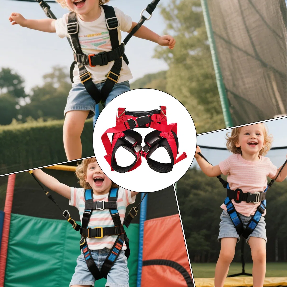 Generico Cinture Di Sicurezza, Imbracatura Anticaduta, Accessori per Sport Estremi, Protezione con Fibbia per Camminata, Corsa, Arrampicata, Parchi e Casa