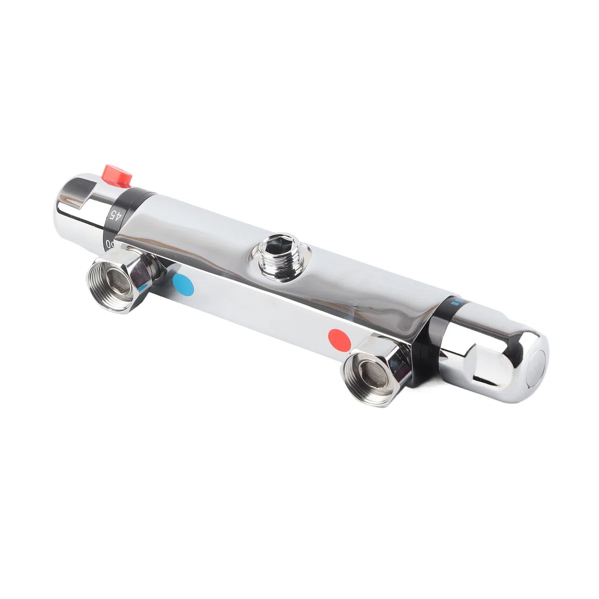 Valvola per Doccia Valvola Miscelatrice Acqua a Temperatura Costante Accessorio per Doccia Antiscottatura per Sicurezza Familiare Ottone (Ugello verso l'alto)