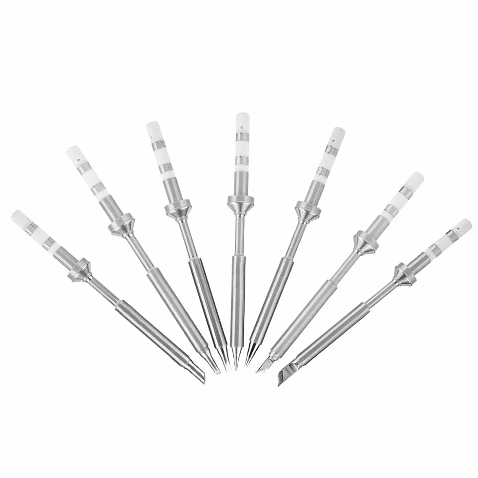 Punte TS100, 7 Tipi Mini Saldatore per Saldatura in Acciaio Inossidabile Ts-100 per TS100 Iron 00 Tip Sostituzione Punte Ts-d24 (7 set completi (nessun limite di prezzo su)