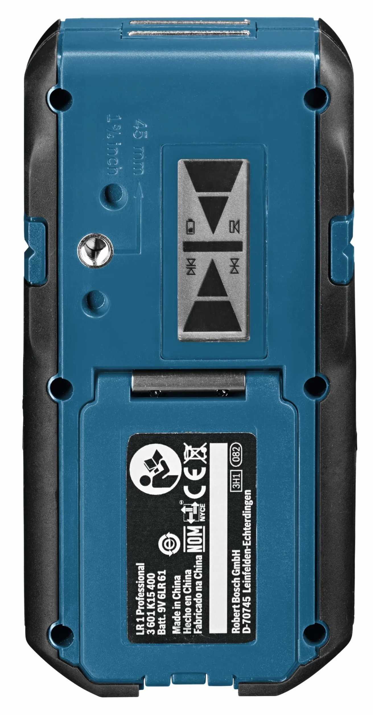 Bosch Professional Ricevitore Laser LR 1 (Laser Rosso, 1 Batteria da 9V, Staffa, Raggio D'Azione: 0–200 m)