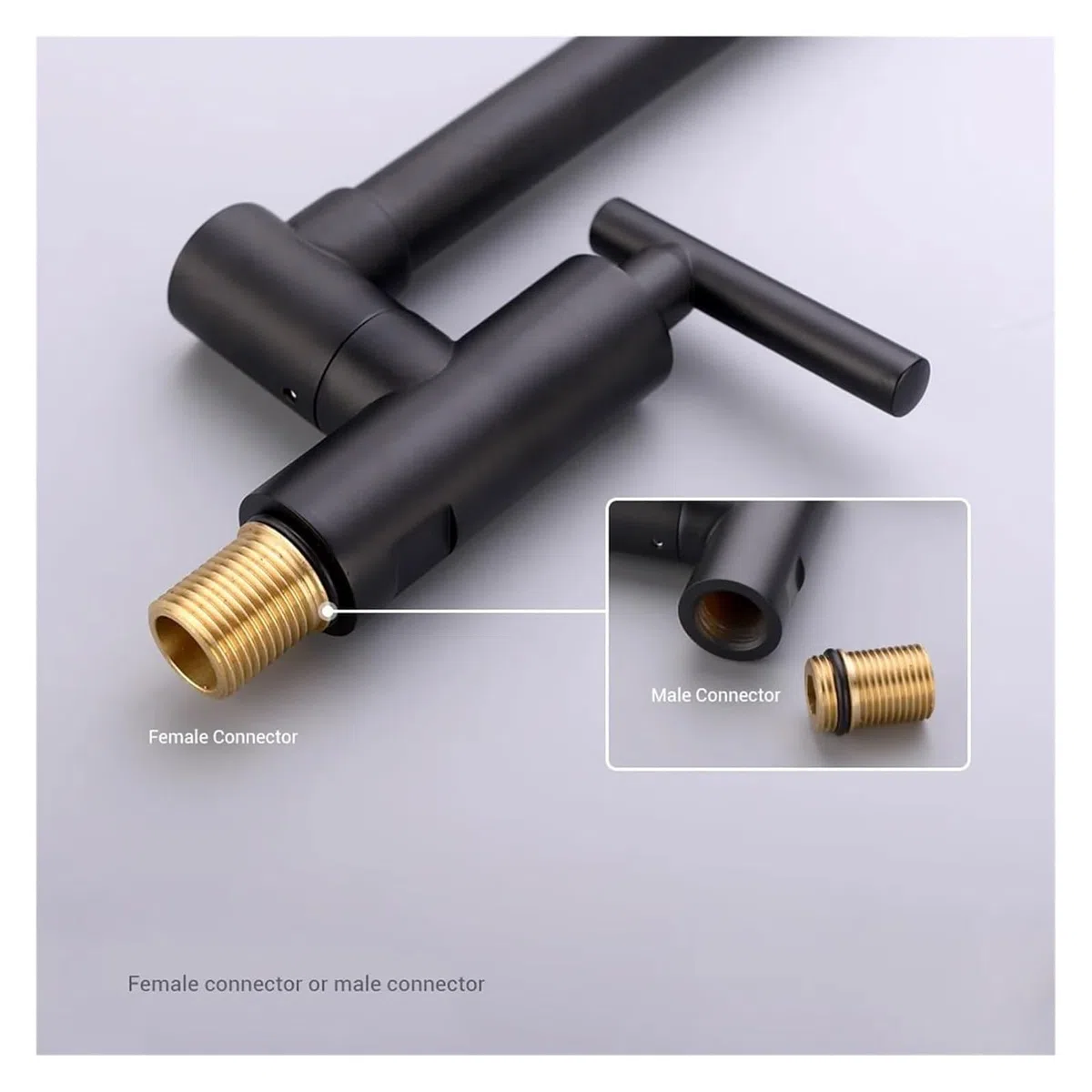 Rubinetto per Riempire Pentole A Parete, Rubinetto per Riempire Pentole A Parete, Rubinetto Girevole E Pieghevole per Fornelli da Cucina, Stazione del caffè（Brushed Nickel-G1/2）