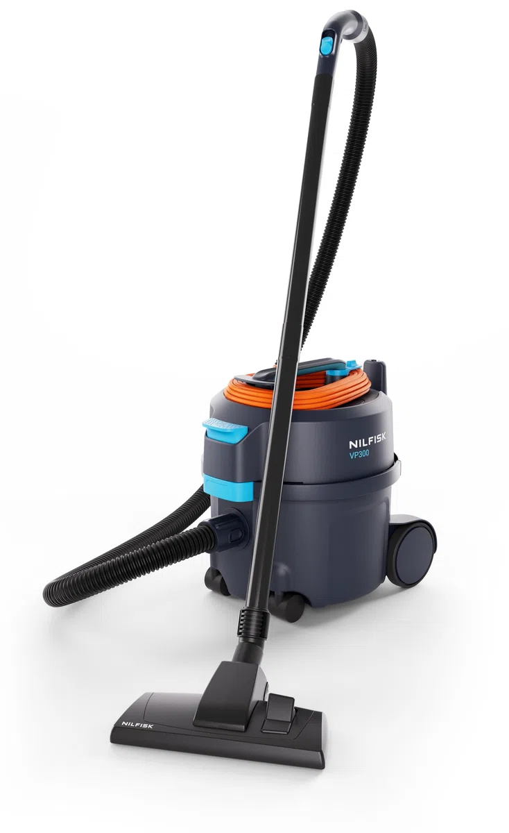 NILFISK Aspirapolvere a secco VP300 HEPA EC EU – con filtri e ugelli (dimensioni 398 x 340 x 395 cm, colore blu scuro, capacità 10 l, peso 4,5 kg) 107421143