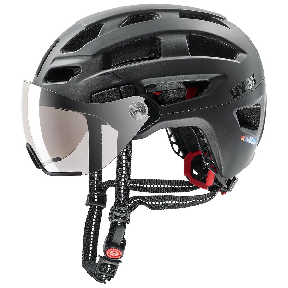 uvex Finale Visor, Casco City Seguro Unisex, con Visera, Incluye luz LED