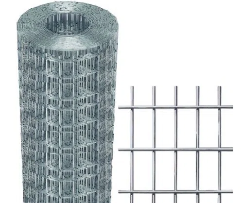 Rete Recinzione Elettrosaldata Zincata Margherita 50X75 mm H:120 cm Rotolo 25 mt
