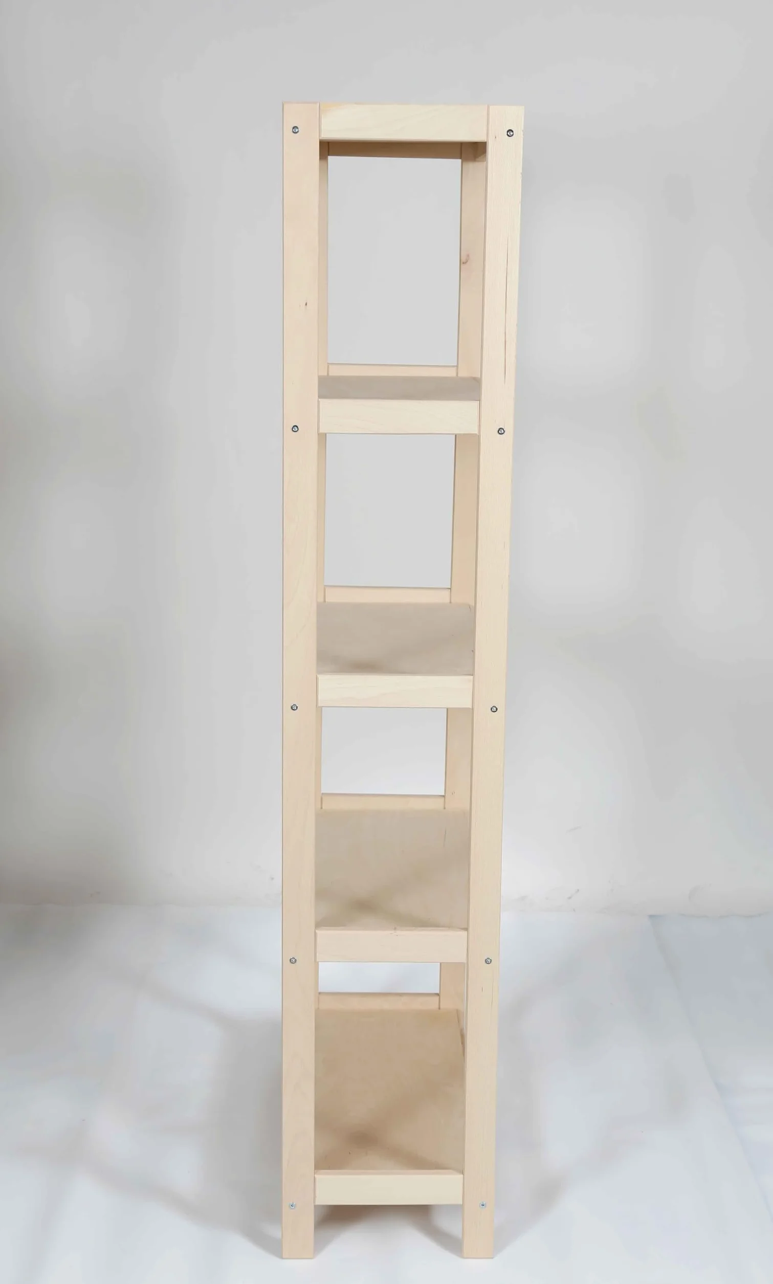Scaffale per carichi pesanti in legno di faggio massiccio, 173 x 60 x 33 cm (altezza x larghezza x profondità), 5 ripiani, fino a 60 kg per ripiano, extra stabile, scaffale da