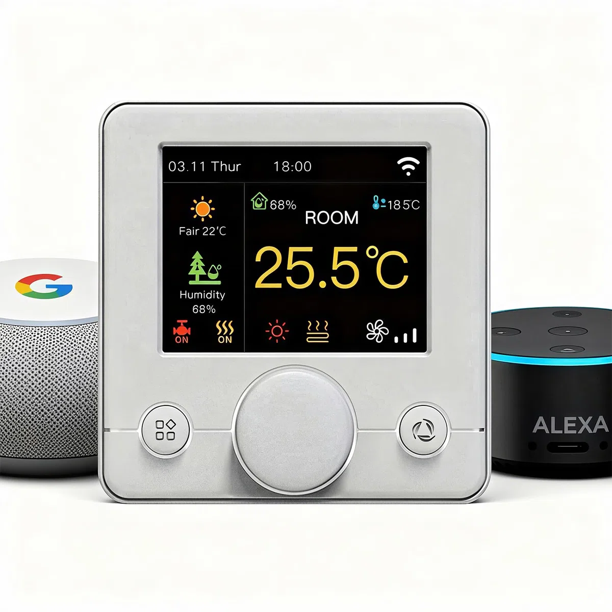Smart Wifi termostato aria condizionata con 2 tubi, Smart Life APP telecomando, funziona con Alexa Google Home