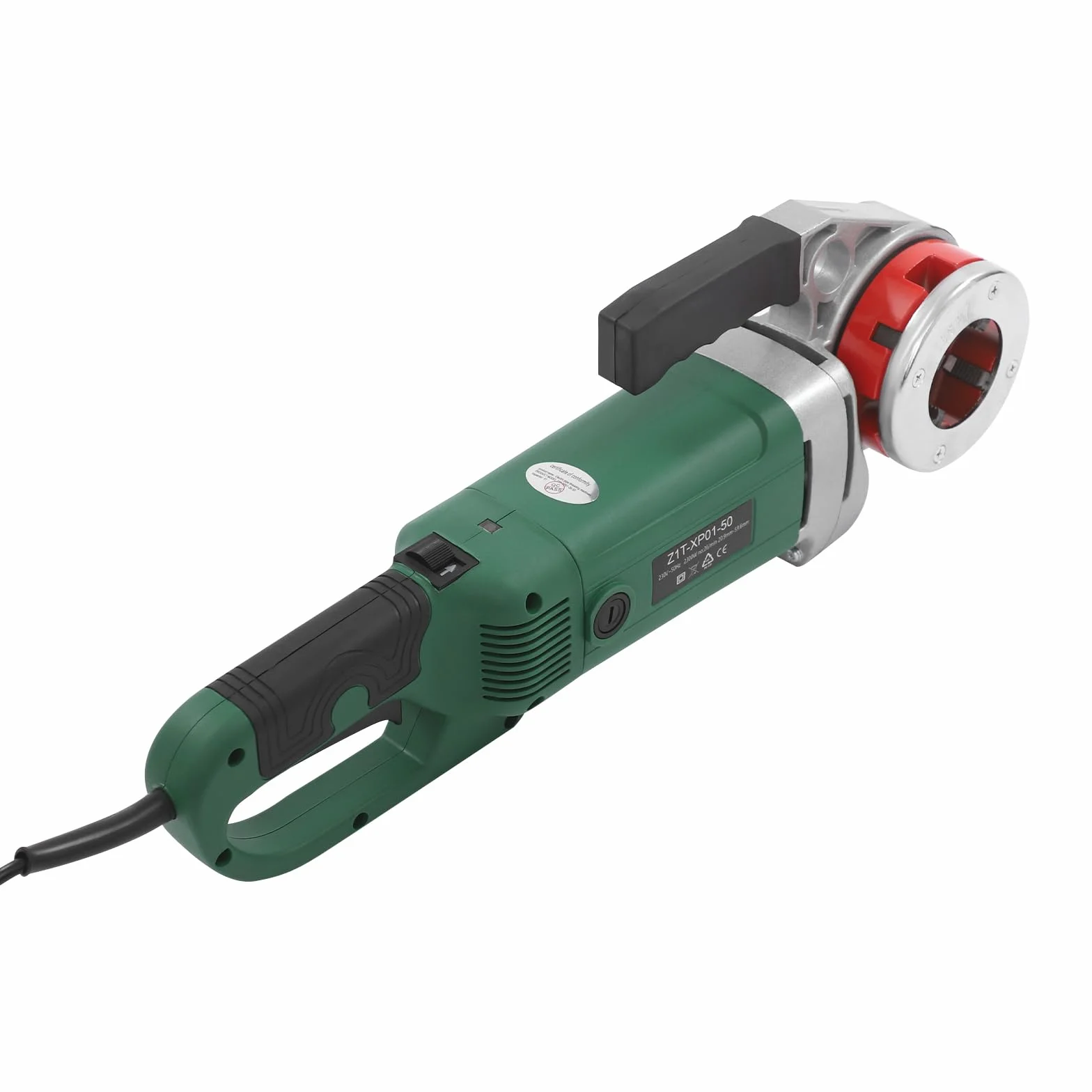 Macchina filettatrice, 230 V, 2300 W, infila tubi elettrico, set di gruppi di taglio portatile con 6 matrici (2", 1-1/2", 1-1/4", 1", 3/4", 1/2"), per tubi da 0,82-2,35 pollici