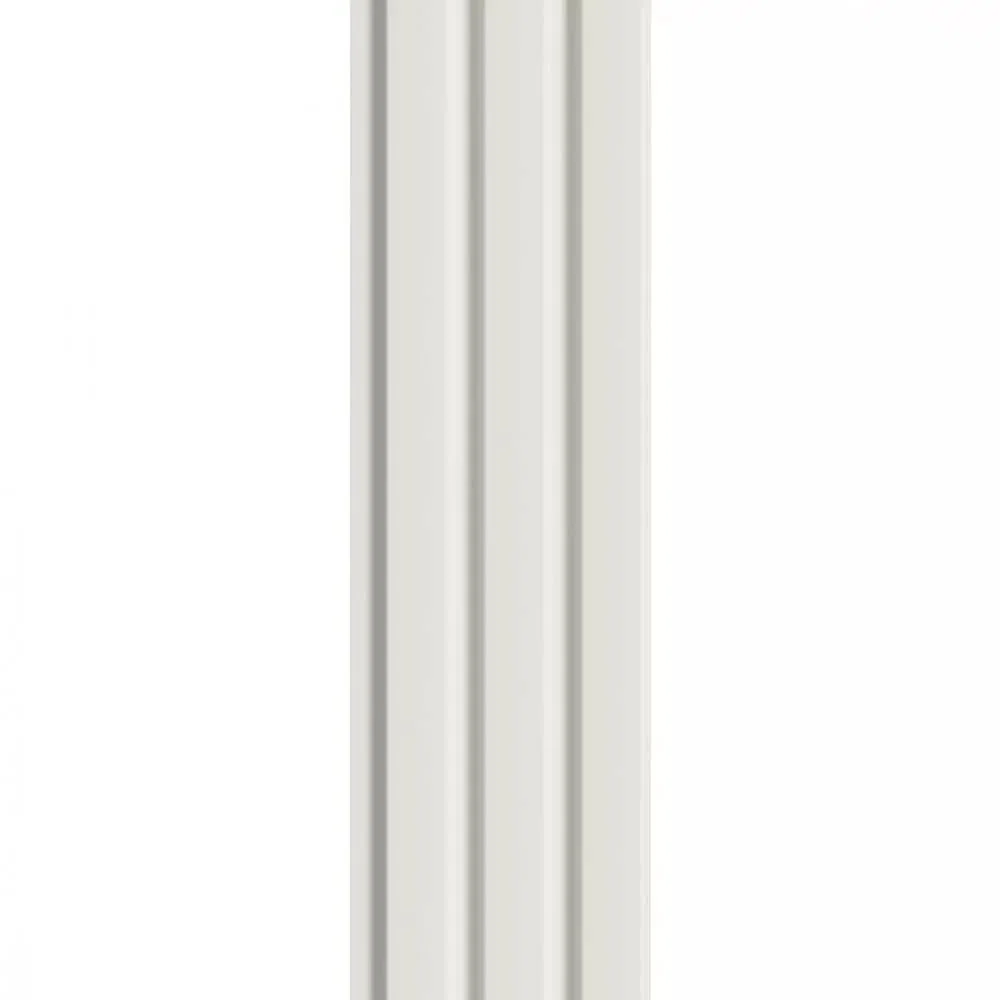 Pannelli Decorativi 3D in MDF Effetto Legno, 275 x 11,9 x 1,6 cm, Set da 4 Pezzi (White)