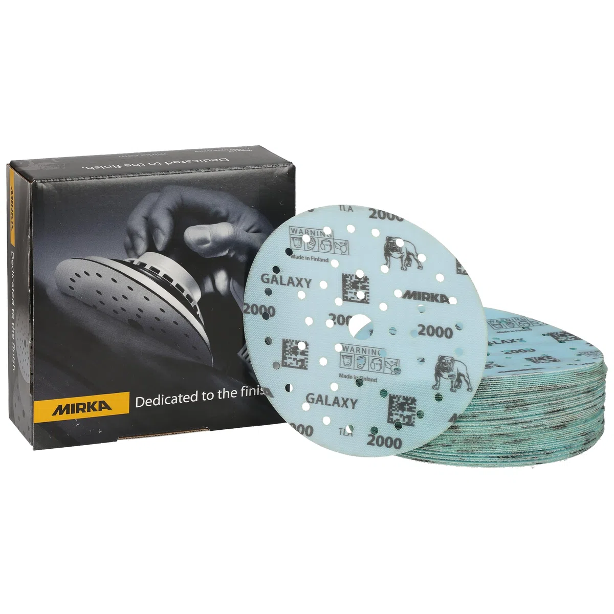 Mirka Galaxy carta abrasiva epossidica 150mm a strappo grana 2000 per la levigatura di resina epossidica, legno, epossidica, rivertable 50 pz. dischi abrasivi