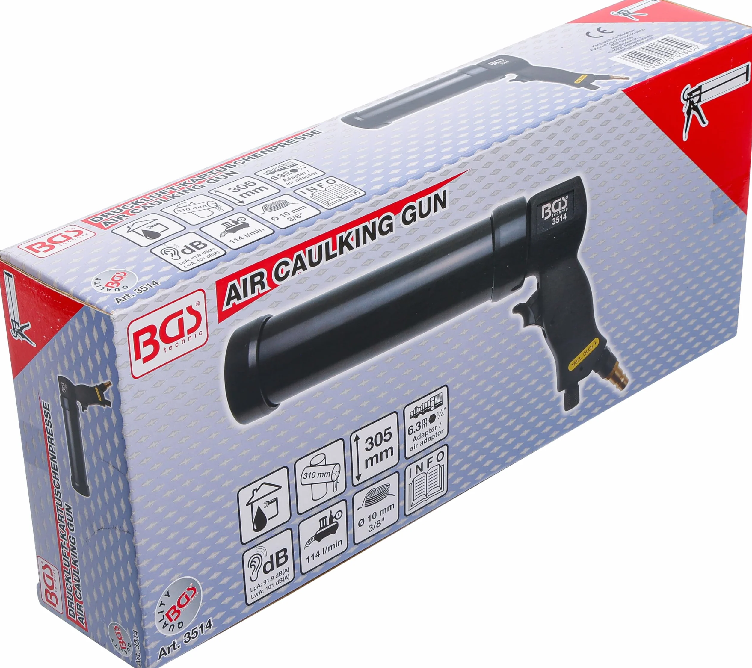 BGS 3514 | Pistola per cartucce ad aria compressa | per cartucce da 310 ml