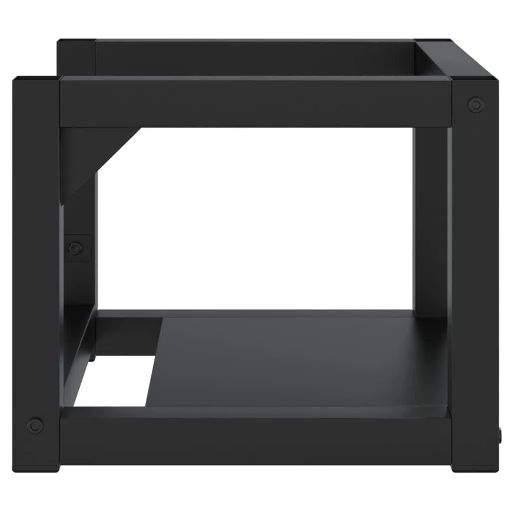 vidaXL Struttura per Lavabo a Parete Nera 40x38x31 cm in Ferro