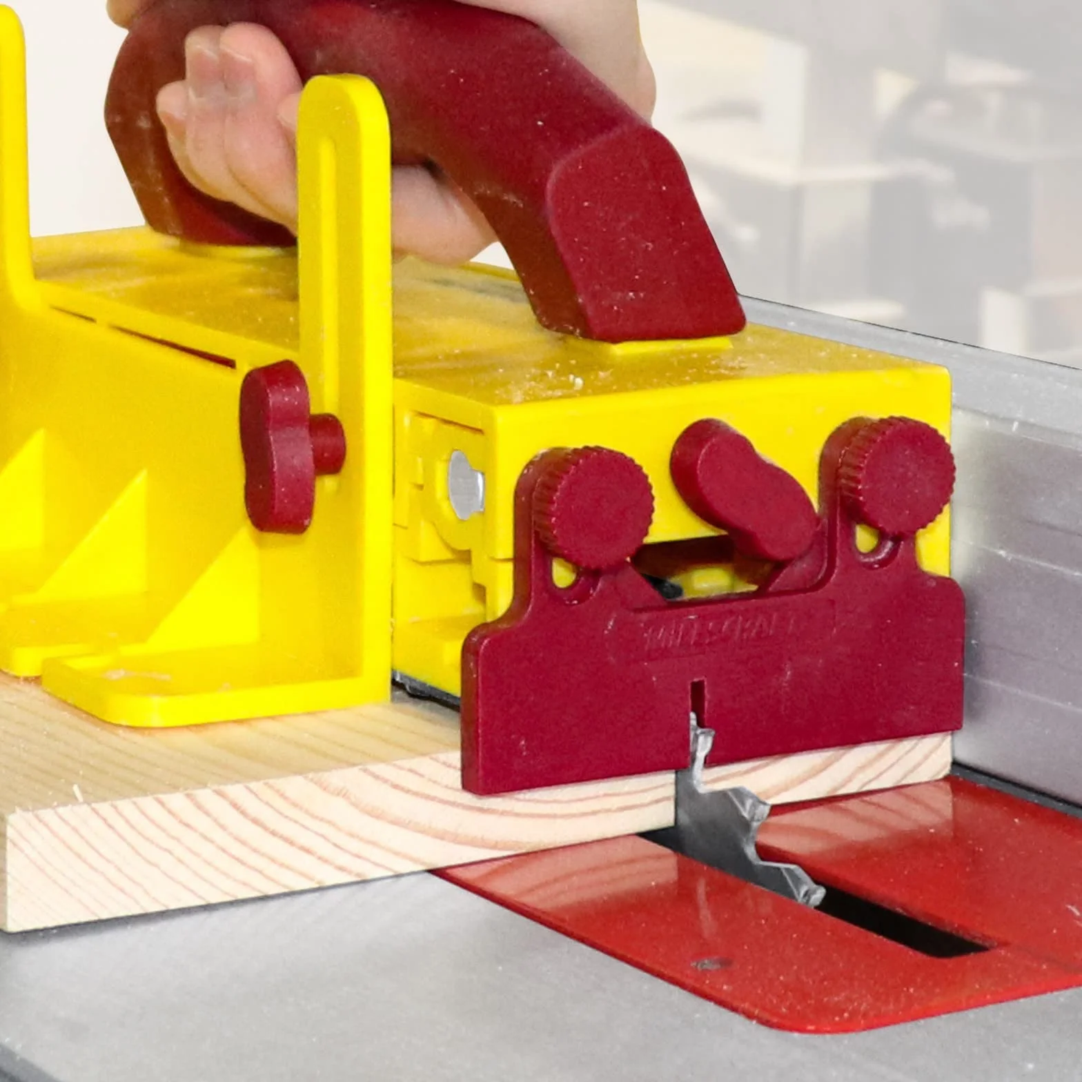 Milescraft GrabberPRO 3406 - Blocco di spinta per seghe da banco, fresatrici, seghe a nastro e giunti, strumento di sicurezza per la lavorazione del legno