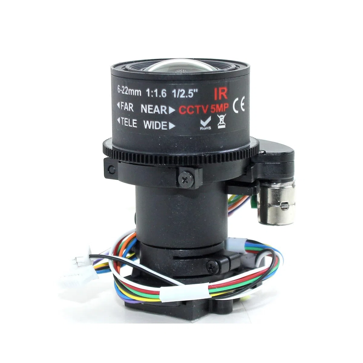Obiettivo CCTV varifocale da 5 megapixel 6-22 mm con attacco D14 con zoom motorizzato IR CUT e telecamera AHD/IP 1080P/5 MP
