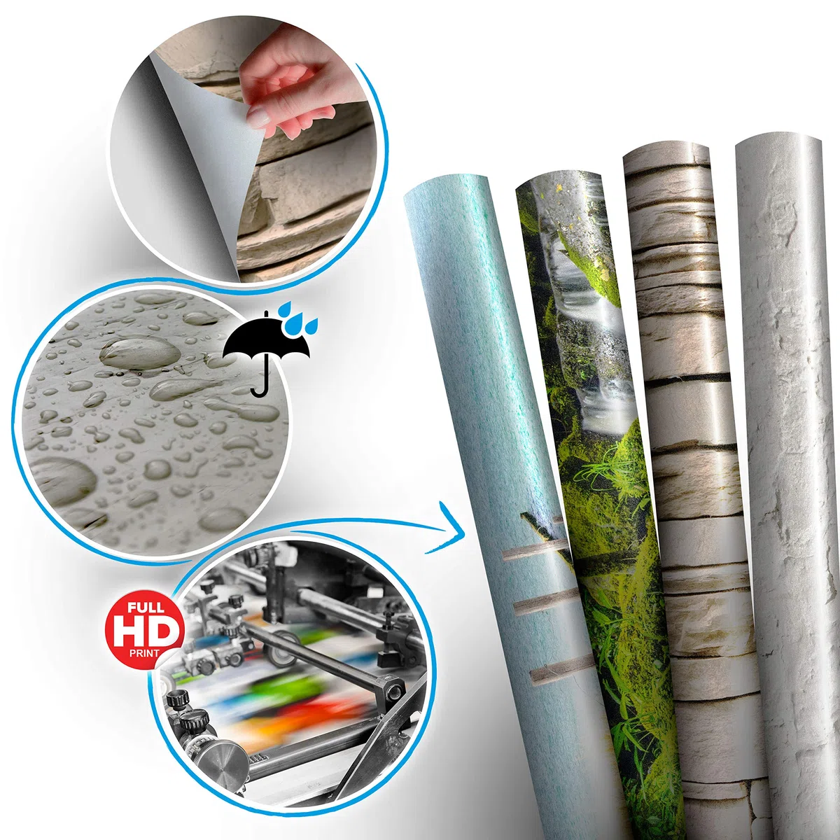 murando - Carta da Parati Adesiva Fiori 10 m Fotomurali Adesivi per Mobili - Stickers Murales per Camera da Letto e Soggiorno Decorazione da Muro - Carte da Parati Moderne Casa