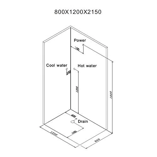 Bagno Italia Cabina doccia idromassaggio box semicircolare 6 getti multifunzione 120x80 cm con bluetooth