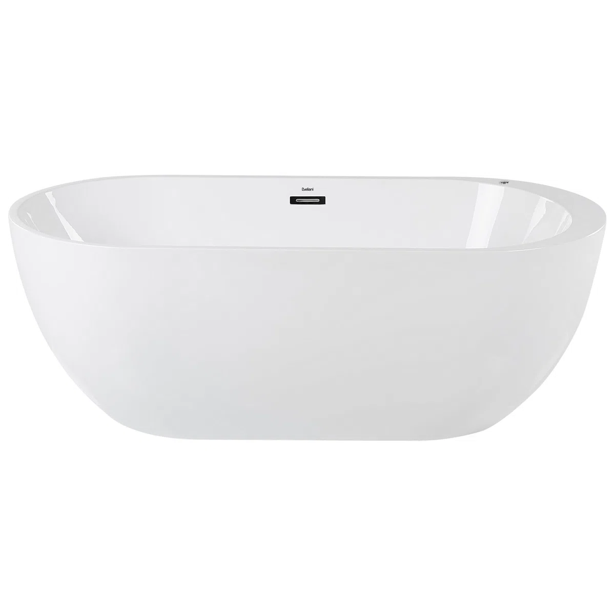 Vasca da Bagno Freestanding Idromassaggio con Luci LED Bianca 170 cm