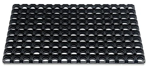 Vivol Tappetino in gomma resistente ad anello, 100 x 150 cm – 23 mm – Heavy Duty – Tappetini in gomma con fori di drenaggio – Adatto per più substrati interni ed esterni