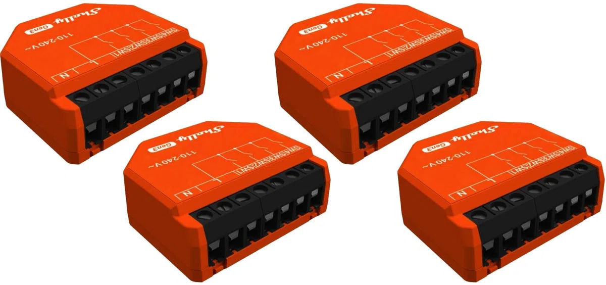 SHELLY 4 attivatori di scena i4 Gen3, Bluetooth e WiFi