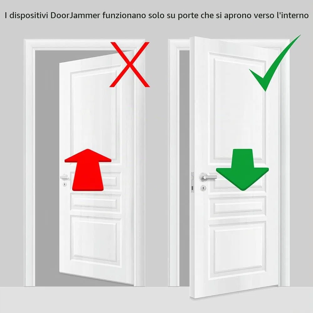 DoorJammer Supporto portatile per serratura della porta per sicurezza domestica e protezione personale (DJ4LD - Lockdown (edizione XL))
