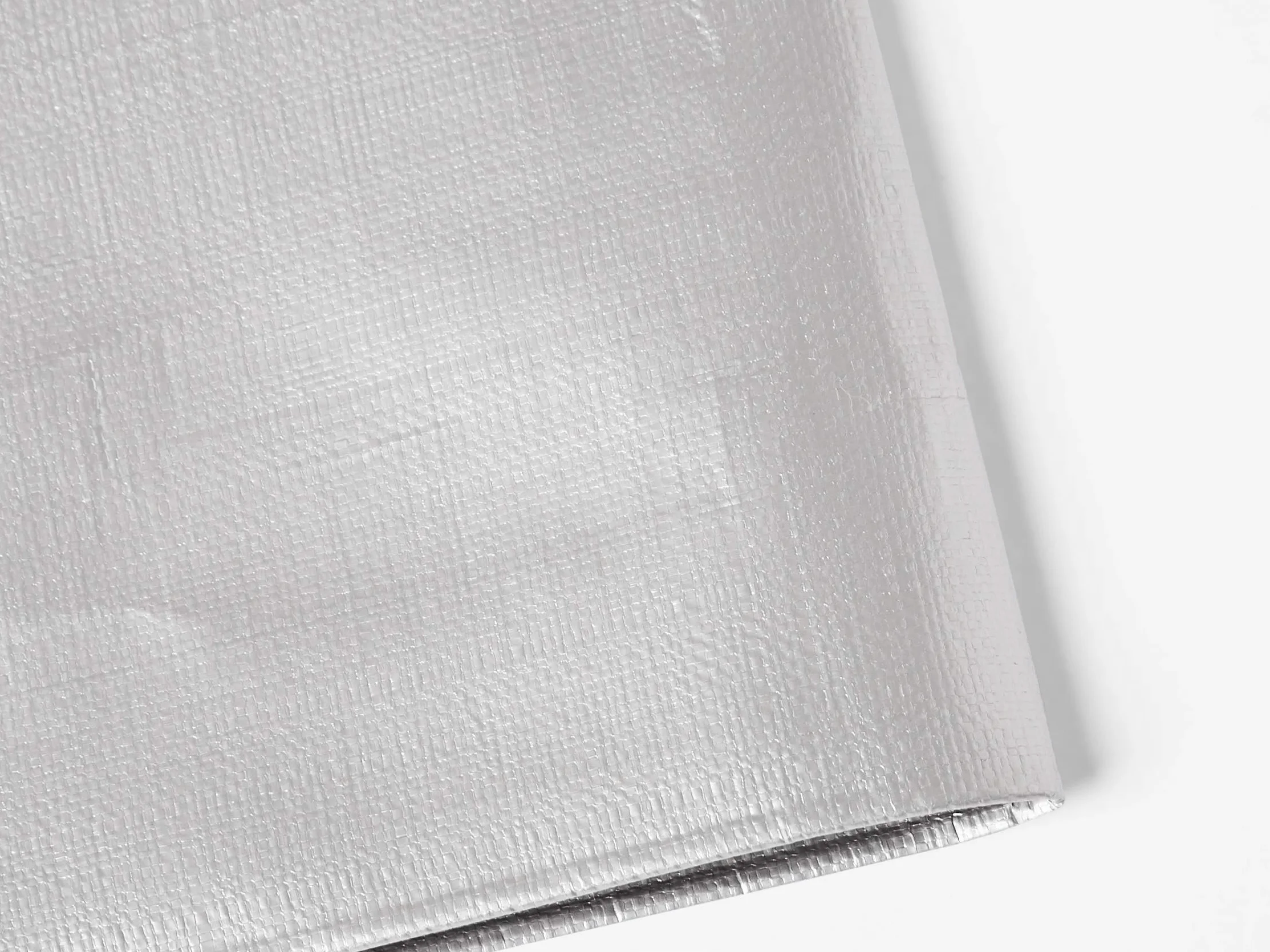 Amazon Basics Telo impermeabile multiuso in poliestere 3,6 x 6 metri, 0,4 mm di spessore, 6kg, colore argento/nero, confezione da 1